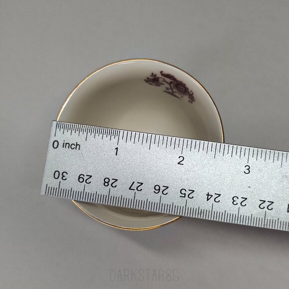 Theodore Haviland New York Cambridge Crimson Footed Demitasse Teacup and Saucer - Picture 9 of 10